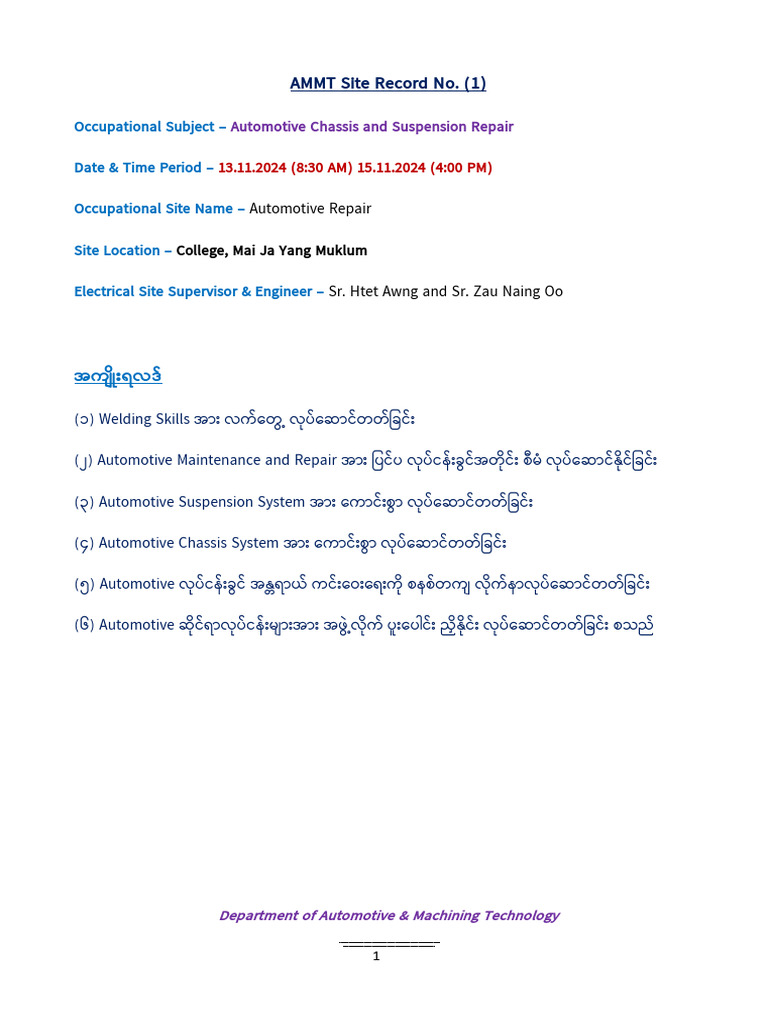 AMMT Site Record | PDF