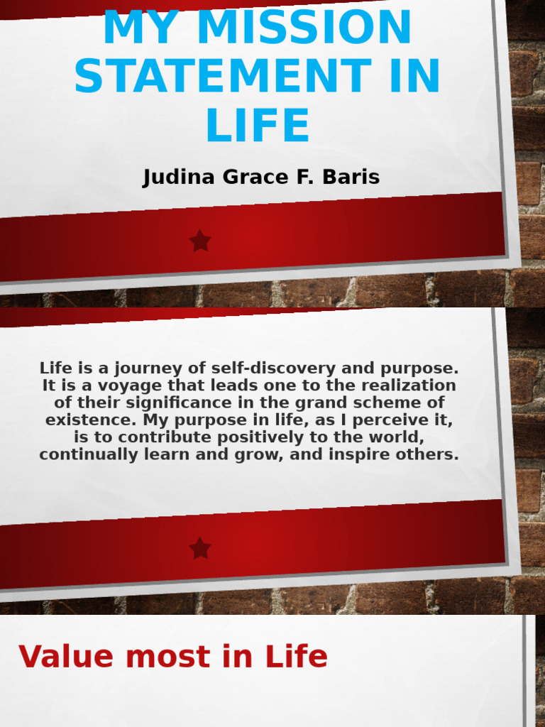 My Mission statement in life | PDF | Learning | Personal Development