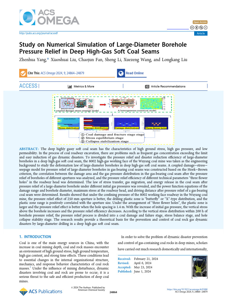 2024 ACS Study on Numerical Simulation of Large-Diameter Borehole ...
