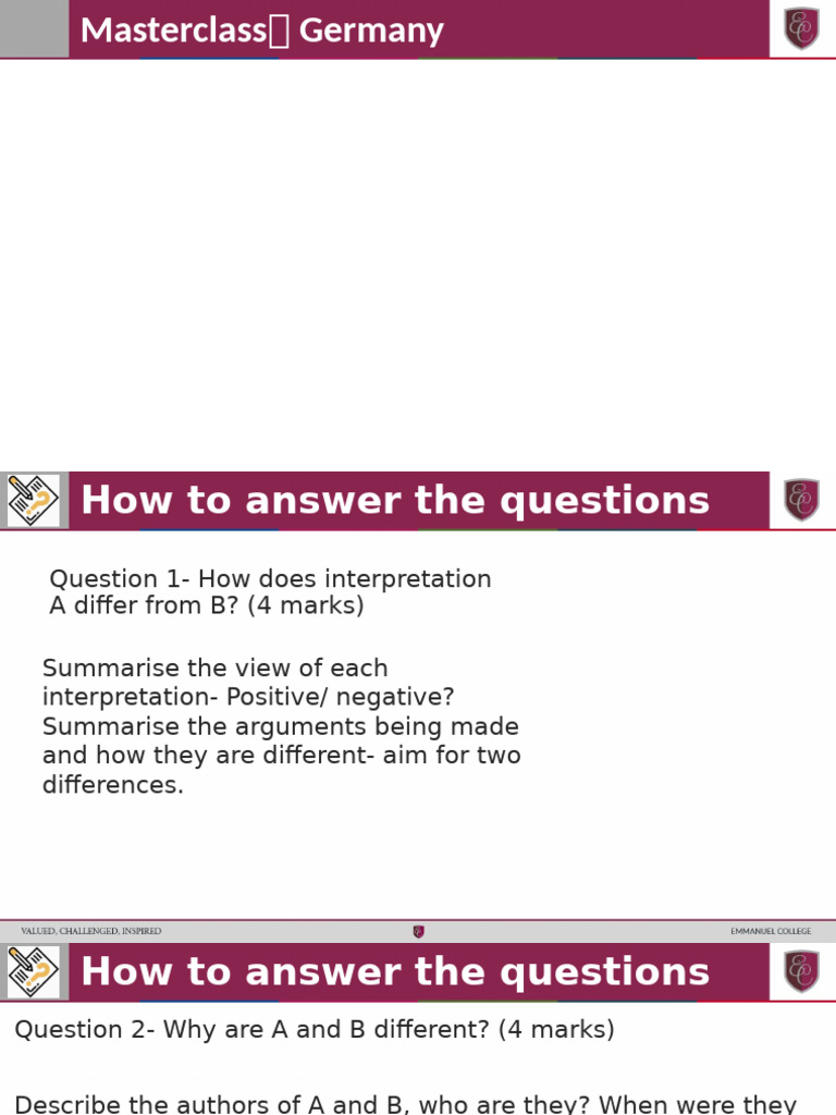 Germany History Exam Preparation Guide | PDF | Nazi Germany | Adolf Hitler