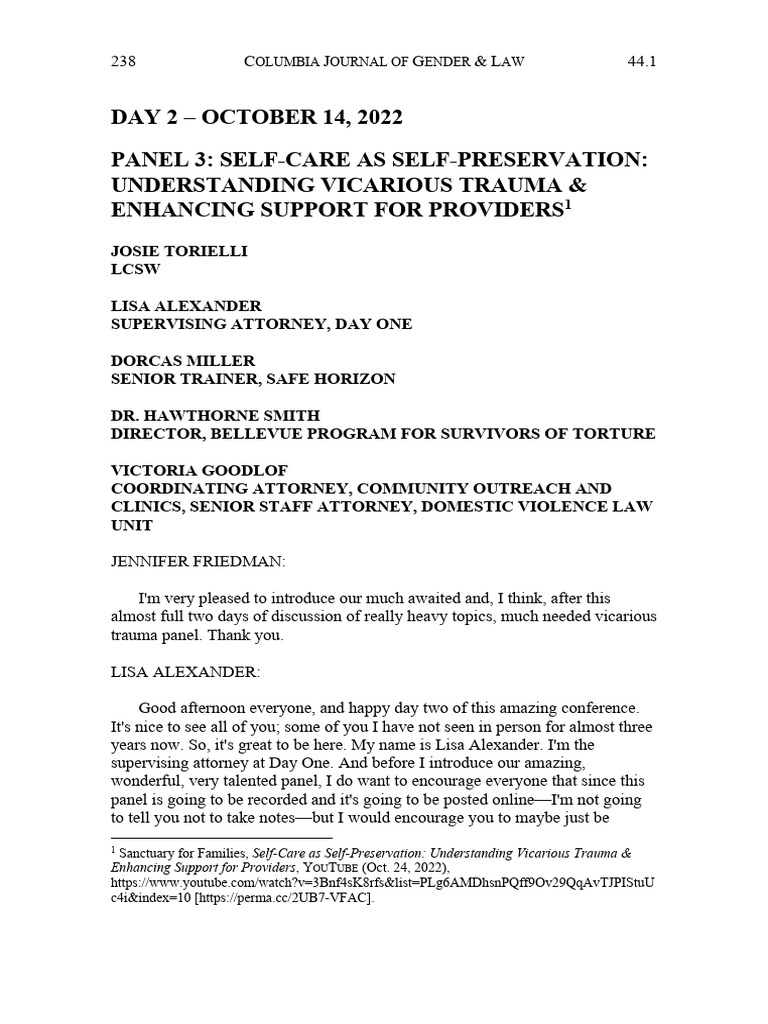 Day+2+Panel+3+Self Care+as+Self Preservation+ +Understanding+Vicarious ...