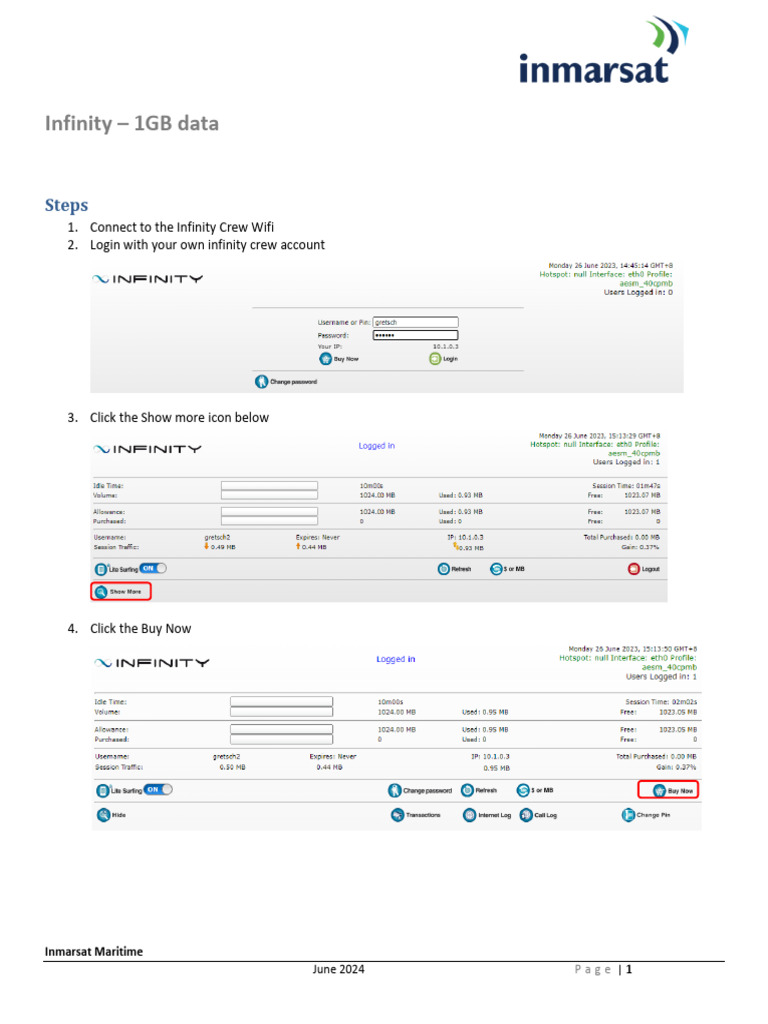Infinity Free 1GB data PDF
