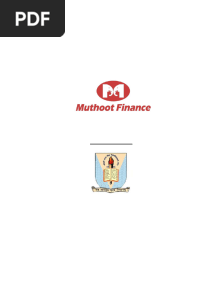 A Summer Training Project on Financial Analysis of MuthootFinance