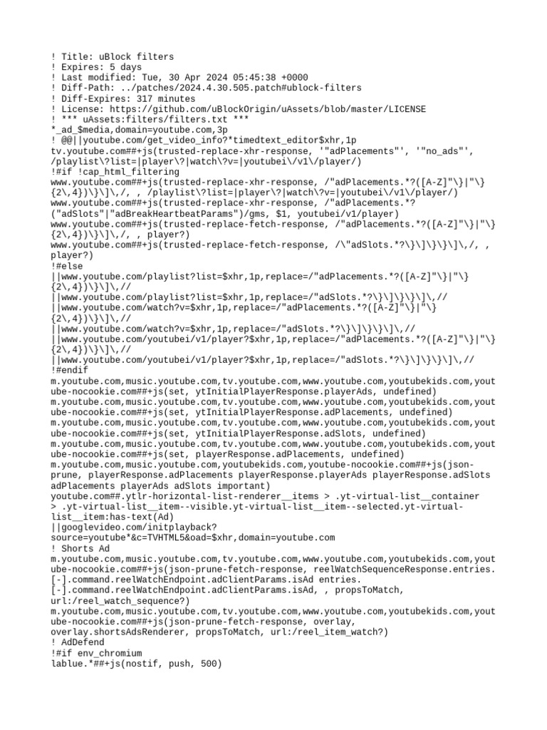 Ublock Filters Ads PDF Formats de fichier informatique  