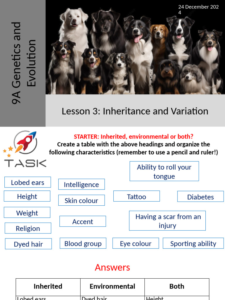 Inheritance and Variation in Genetics | PDF | Hybrid (Biology)