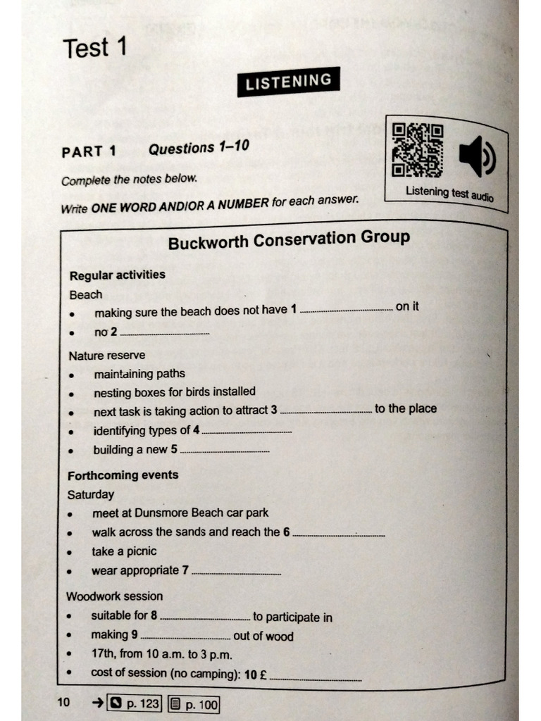 Cambridge 17 Listening Test 01 | PDF
