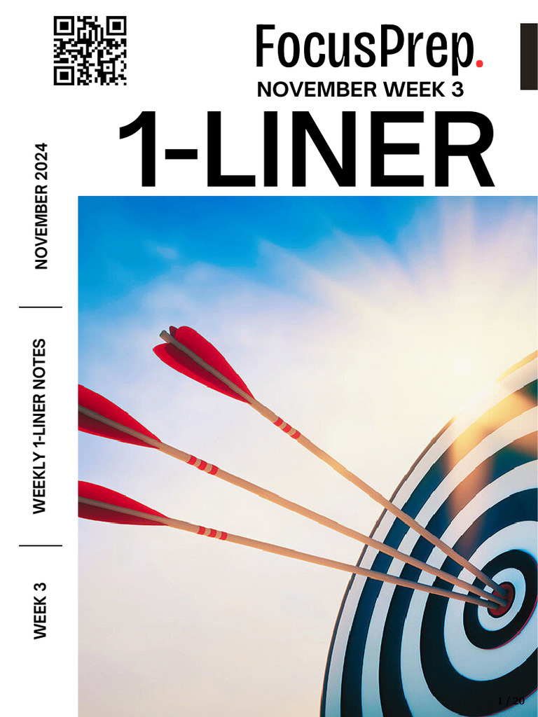 One-Liner CA Nov Week 3 2024 Sample | PDF