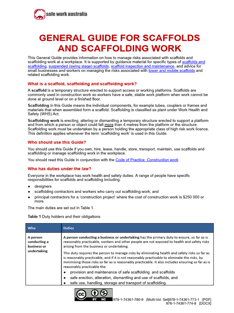 Scaffolding Work Safety Guide | PDF | Scaffolding | Occupational Safety ...