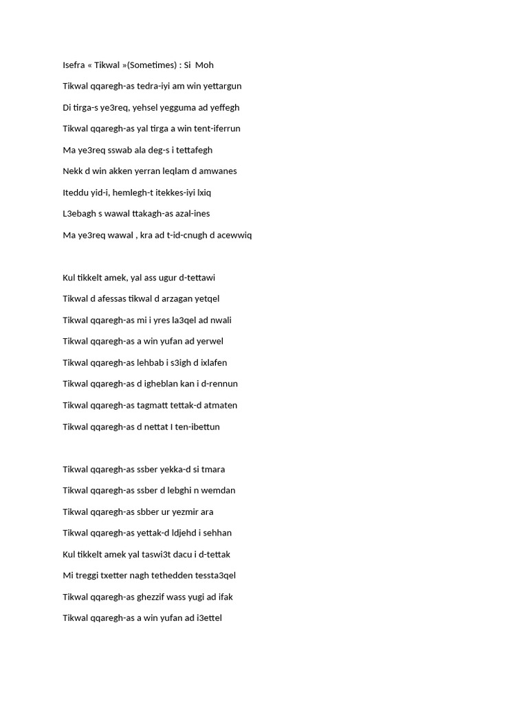 Isefra Tikwal Si Moh Pdf