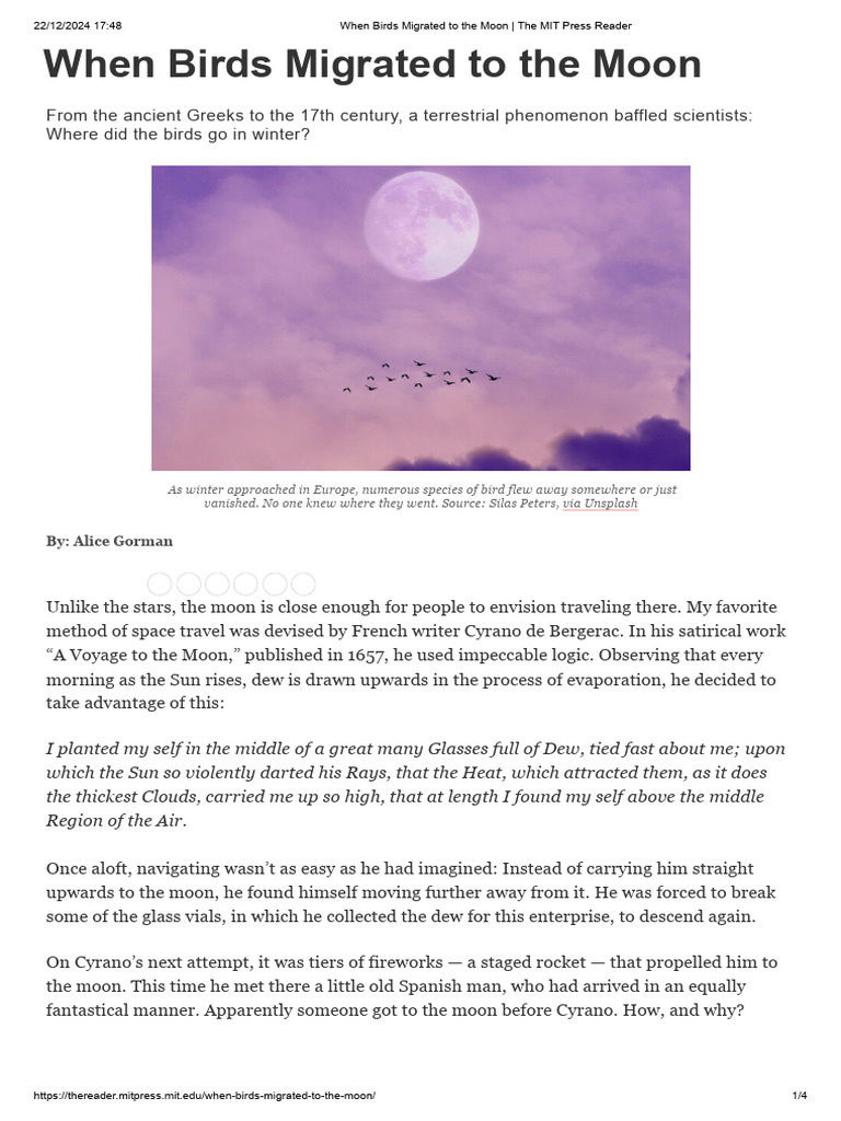 Birds and Lunar Migration Myths | PDF | Moon | Astronomy