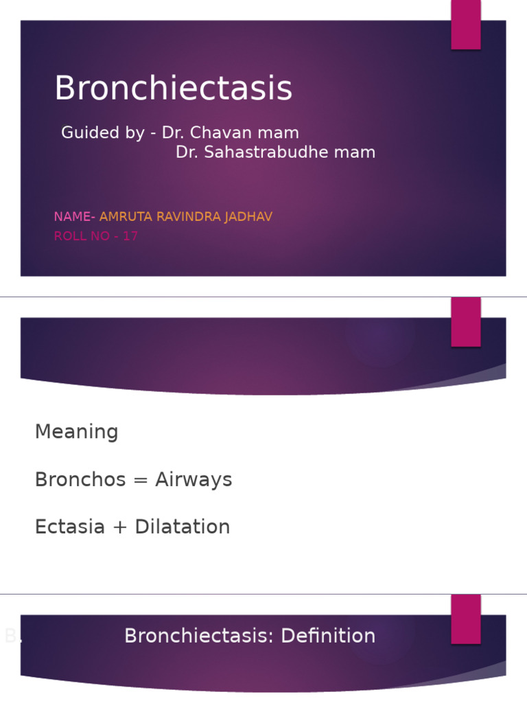Bronchiectasis | PDF | Respiratory Tract | Lung