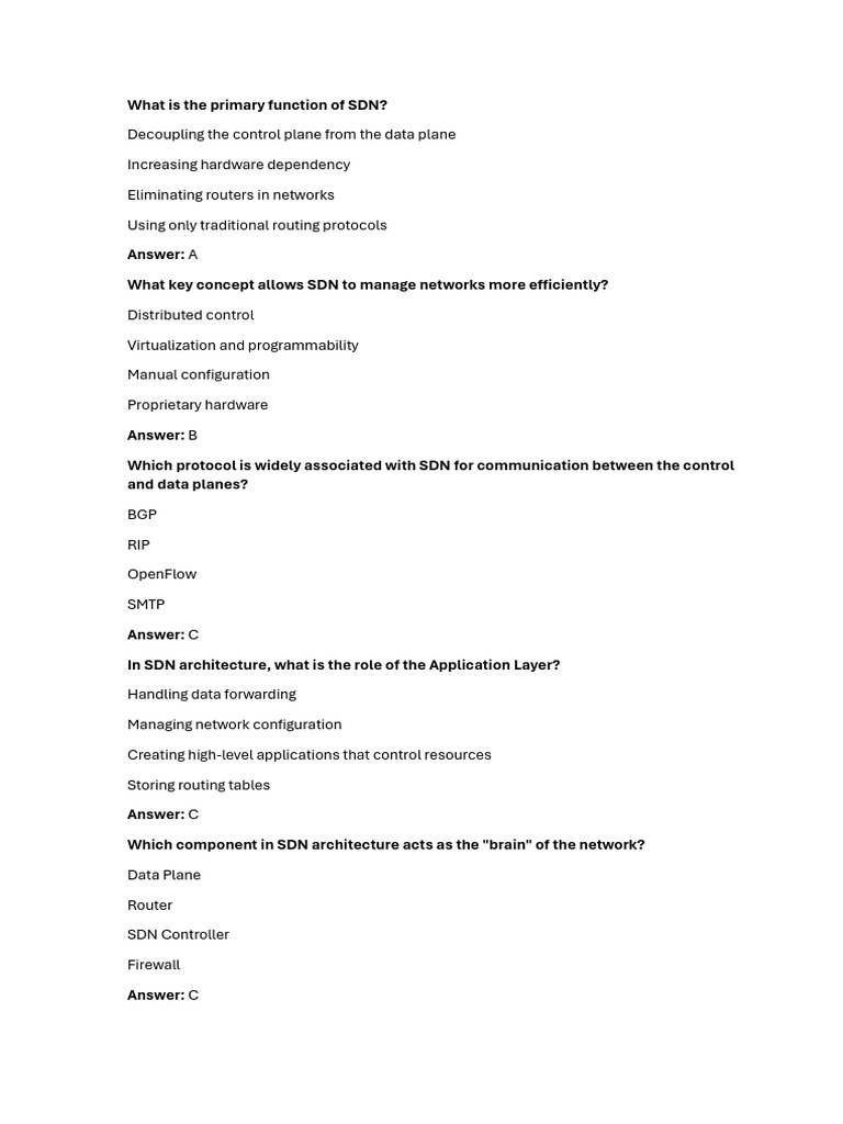 ACN MCQs Unit 1 & 2 | PDF | Routing | Computer Network