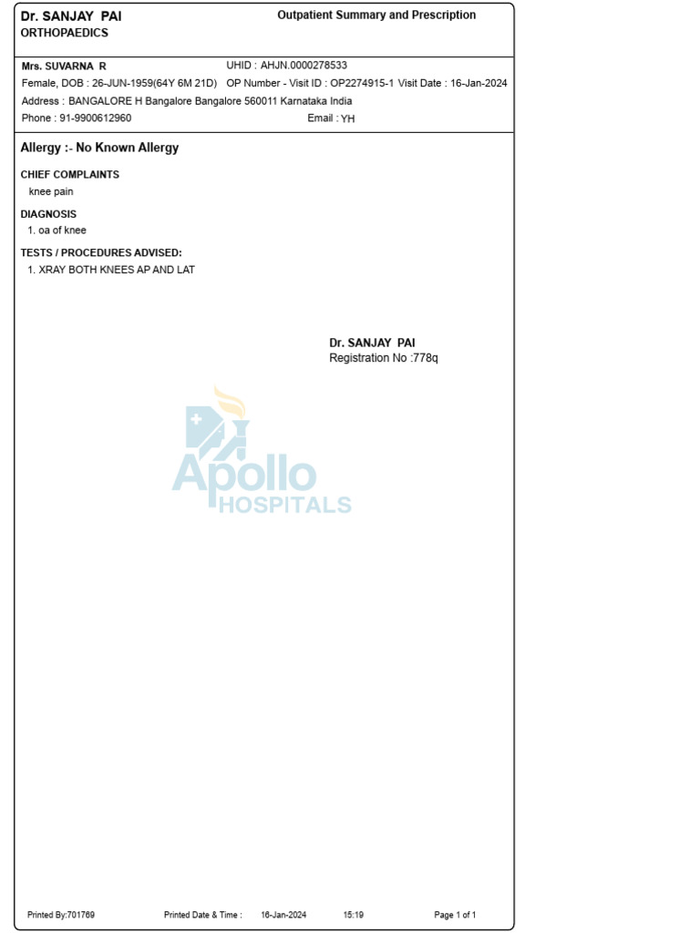 Prescription Apollo 2471709374027850 | PDF