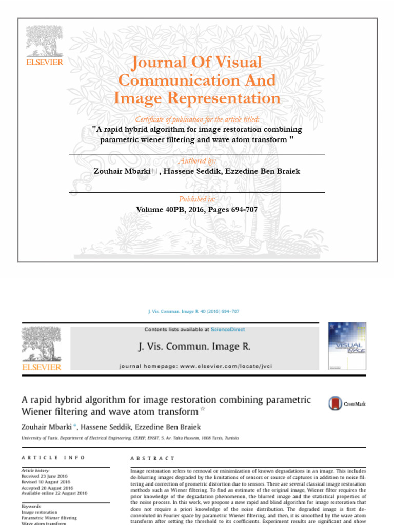 Article 3 | PDF | Wavelet | Spectral Density
