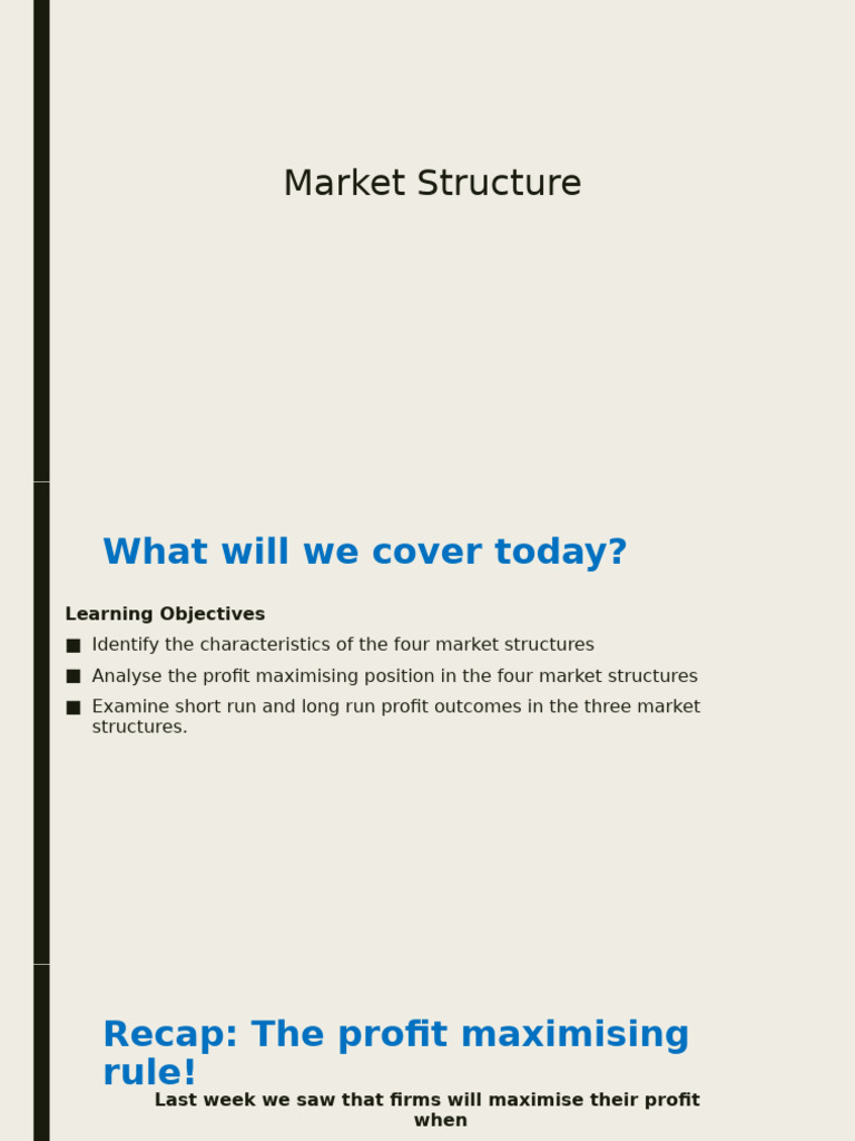 Market Structure Pdf Profit Economics Economic Equilibrium