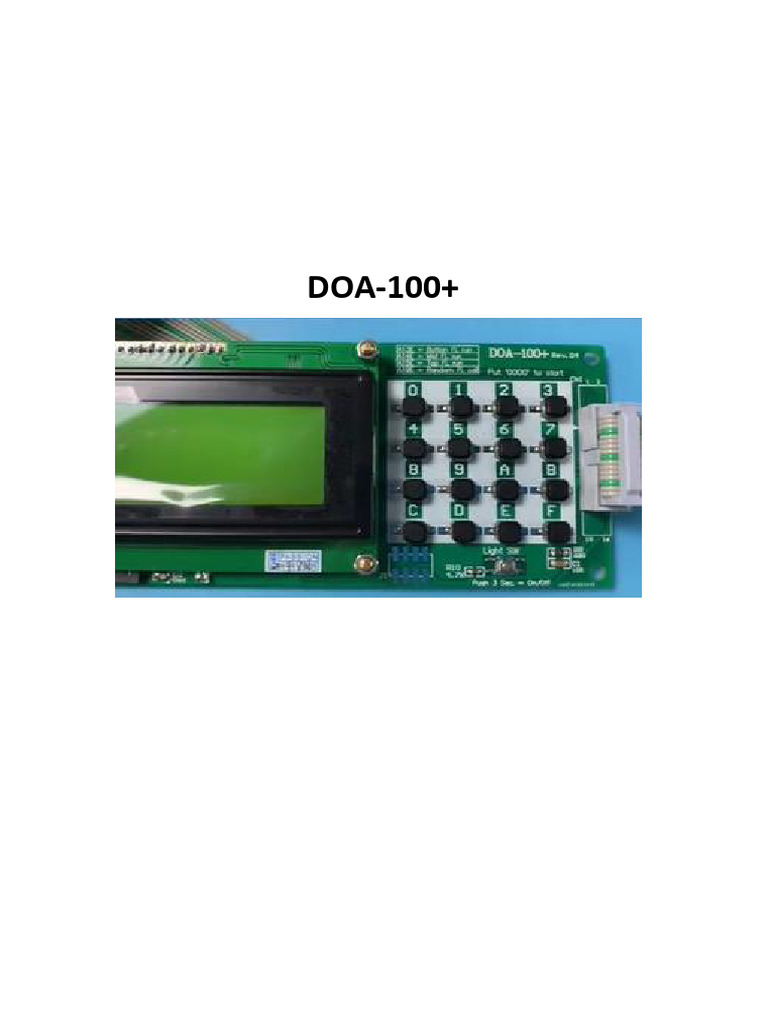 DOA-100 Monitor User Guide | PDF
