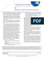 PFRDA Bill Summary, 2011