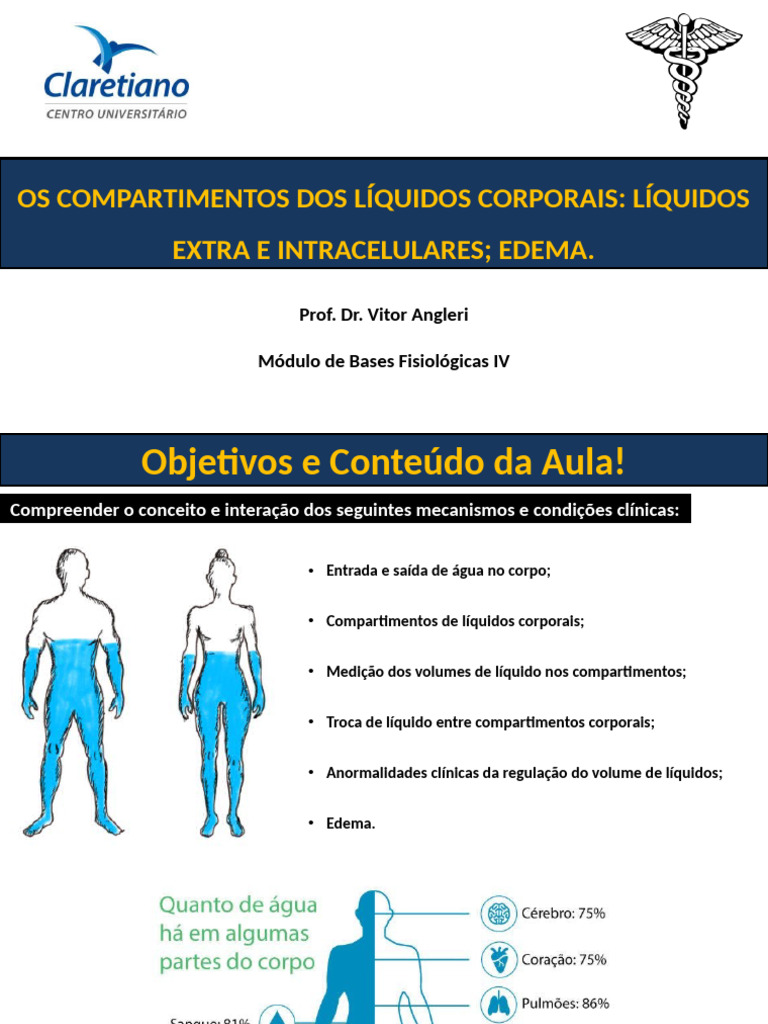 Aula 7 - Os Compartimentos Dos Líquidos Corporais Líquidos Extra e ...