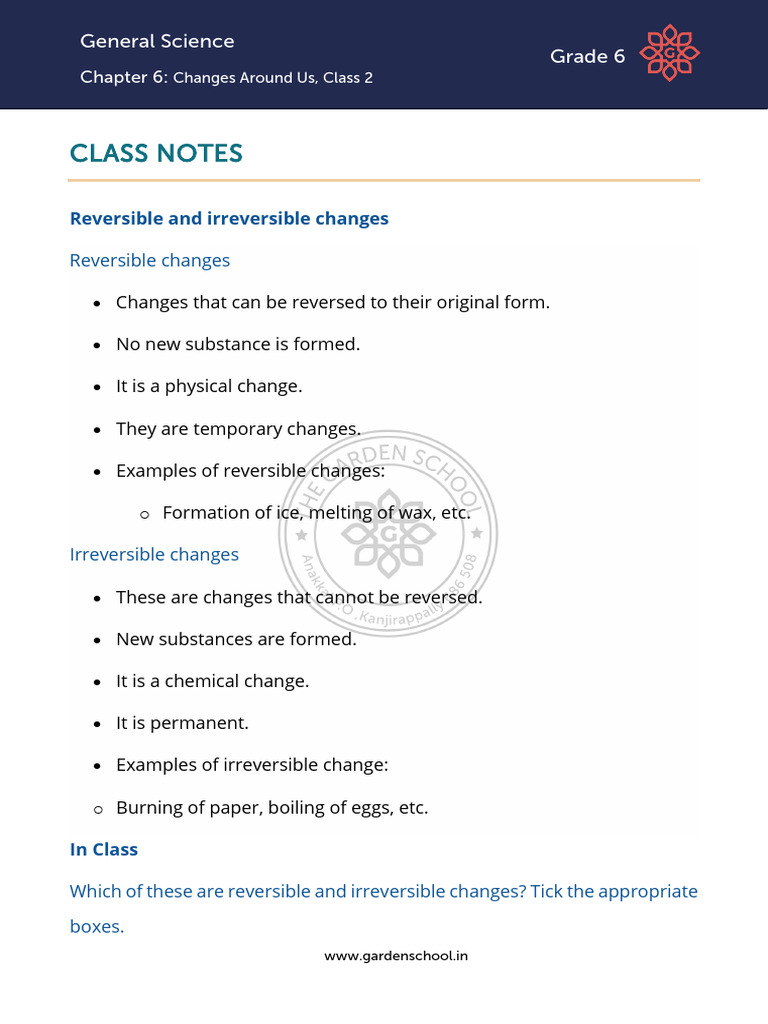 CN Grade+6 General+Science Chapter+6 Class+2 | PDF