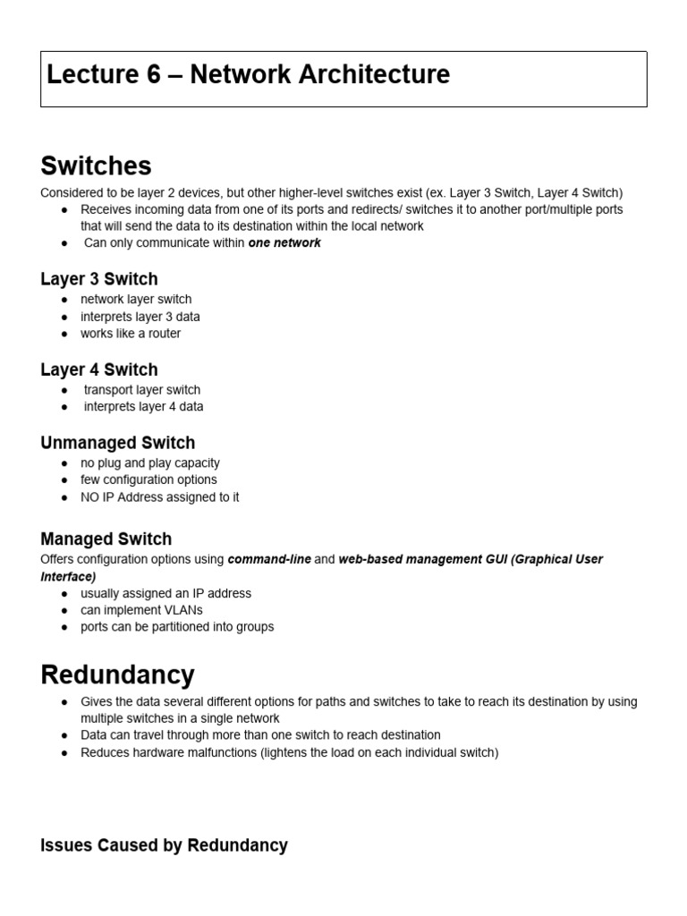 Network Architecture Overview and Concepts | PDF | Computer Network ...
