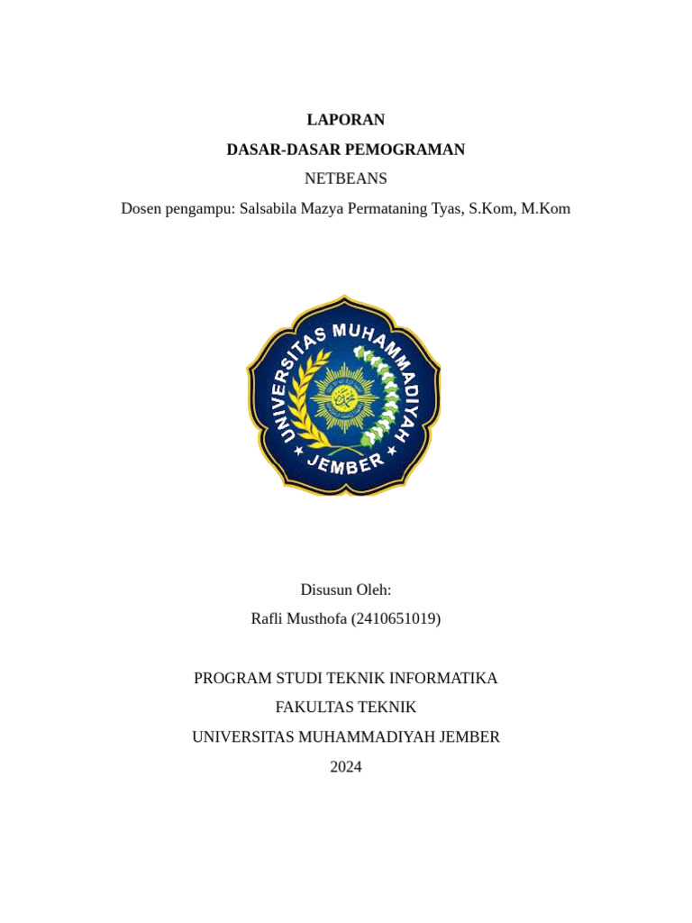 Dasar Pemrograman Java di NetBeans | PDF