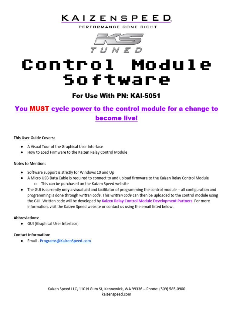 USER GUIDE Kaizen Relay Control Module GUI | PDF | Usb | Relay