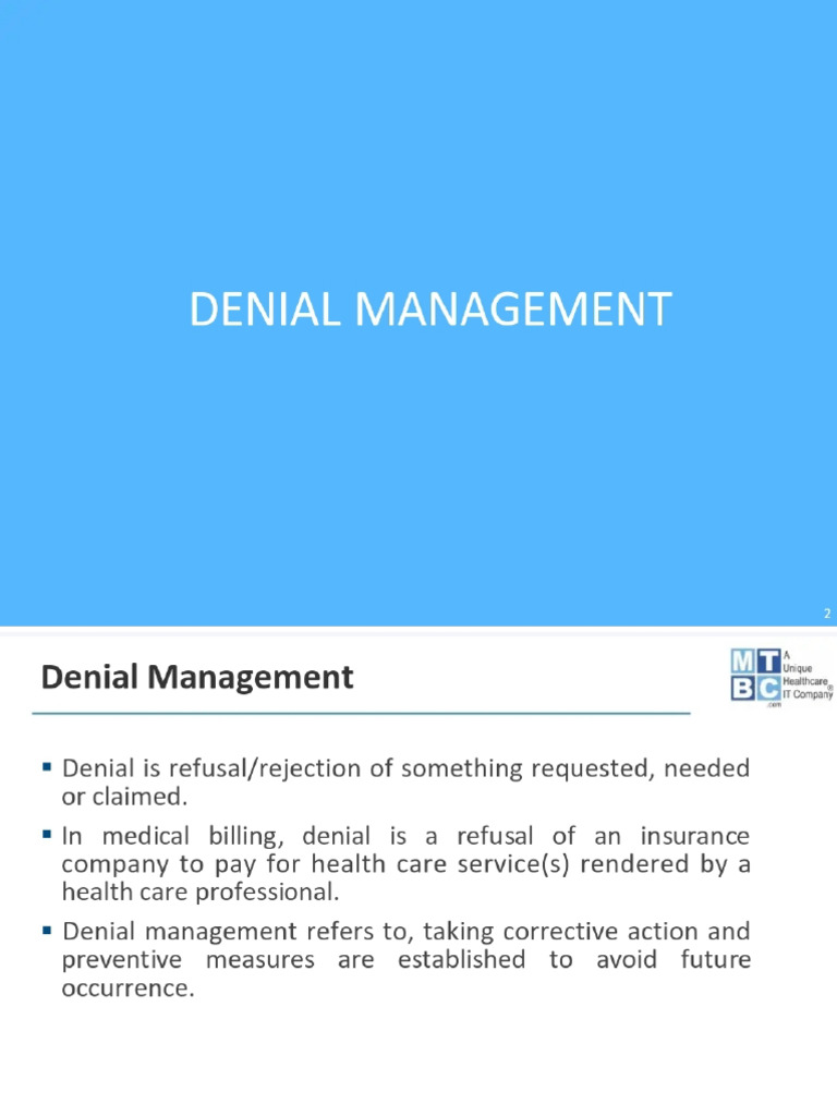 Medical Billing Denial Reasons | PDF