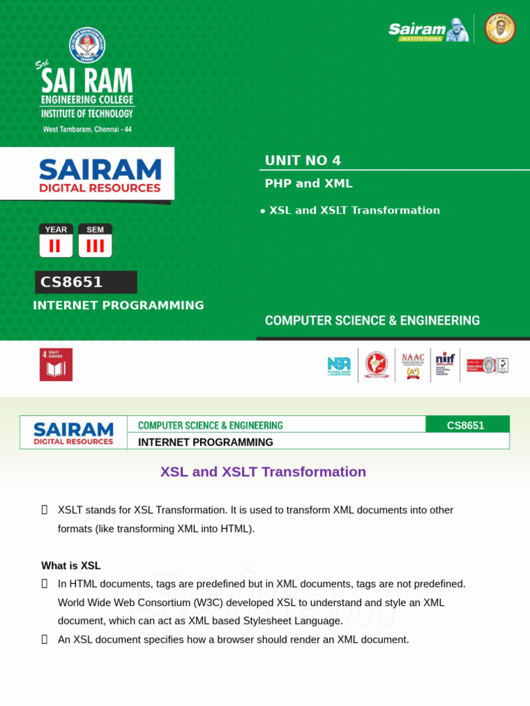 4 7 slides xsl and xslt transformation pdf xslt persistence