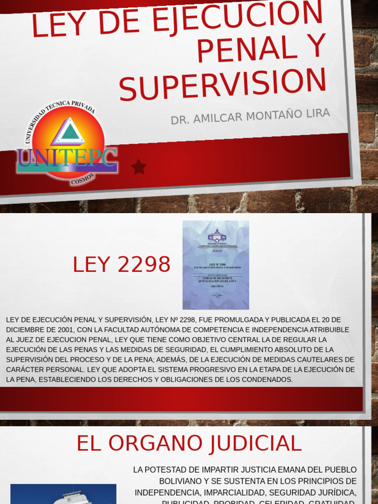 Ley de Ejecucion Penal y Supervision | PDF | Judicaturas | Jurisdicción