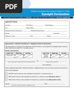 Eye Fitness Certificate Form for TNPSC | PDF