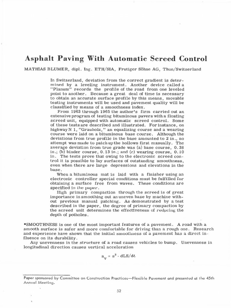 Asphalt Paving with Electronic Control | PDF | Road Surface | Concrete