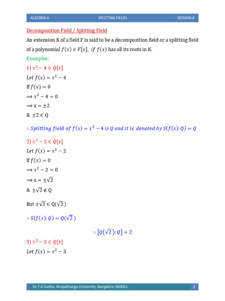 Session-6_Algebra-II (2) | PDF | Field (Mathematics) | Mathematical ...