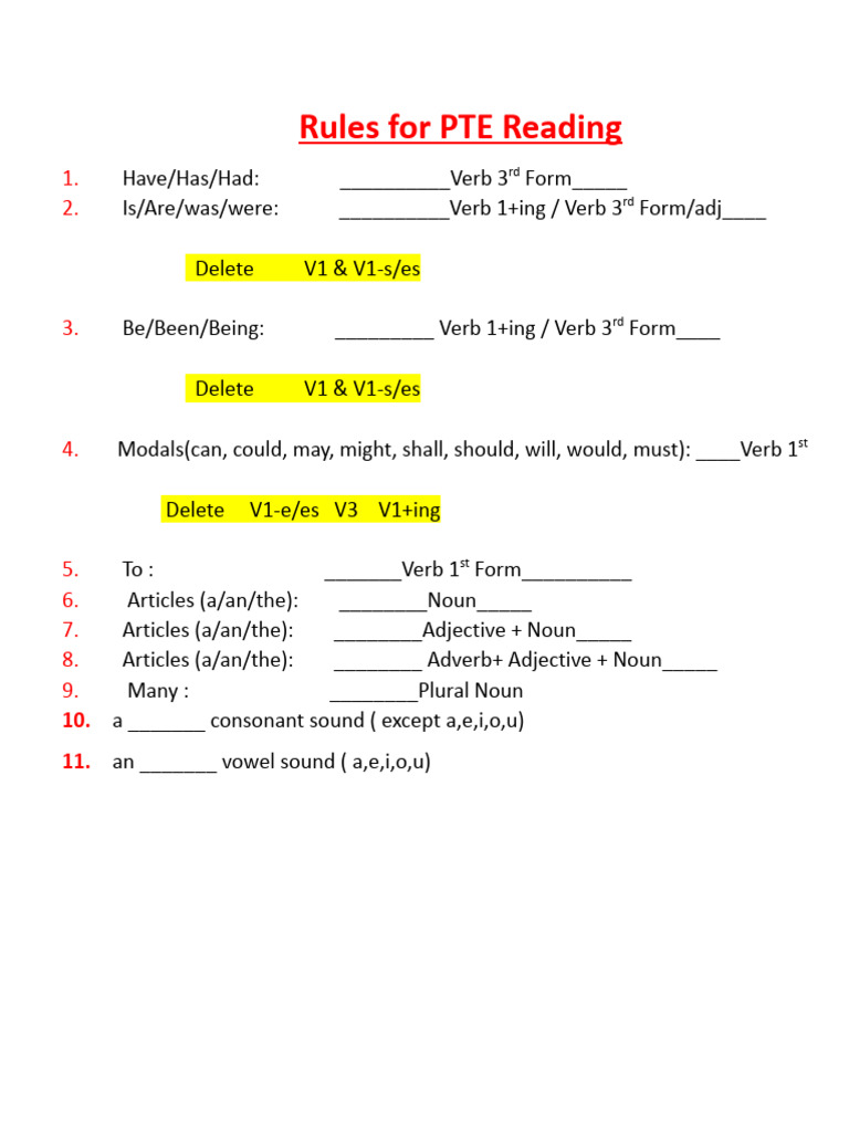 Grammar Rules For Pte Reading Pdf