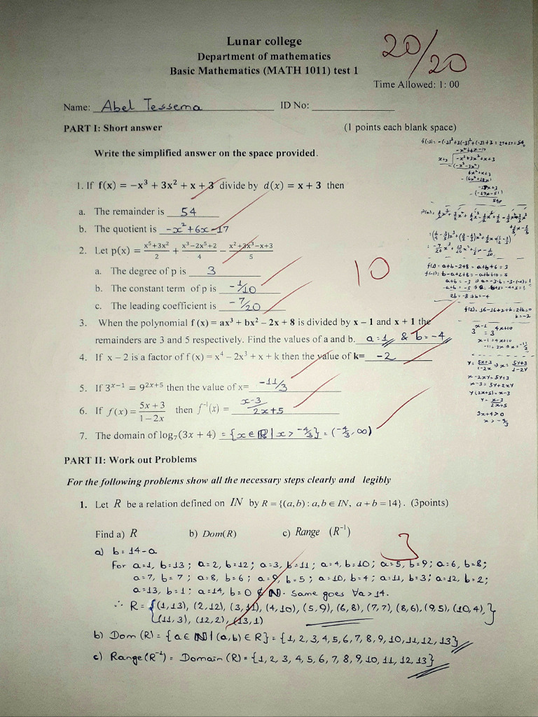 Math For SS Midterm Exam 4 (LIC) | PDF