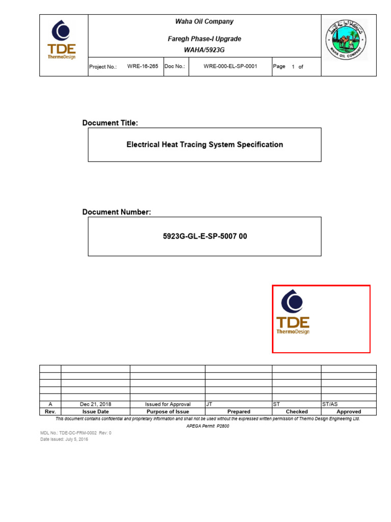 Electrical Heat Tracing Specs | PDF | High Voltage | Pipe (Fluid ...