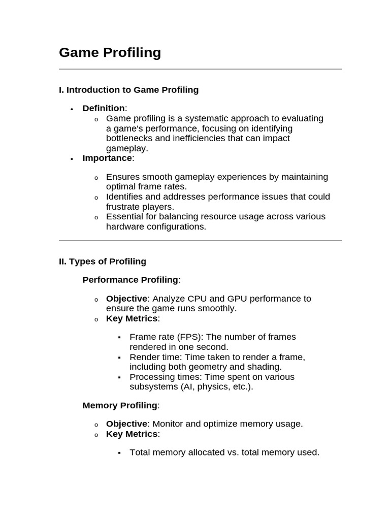 Game profiling 1 pdf program optimization graphics processing unit