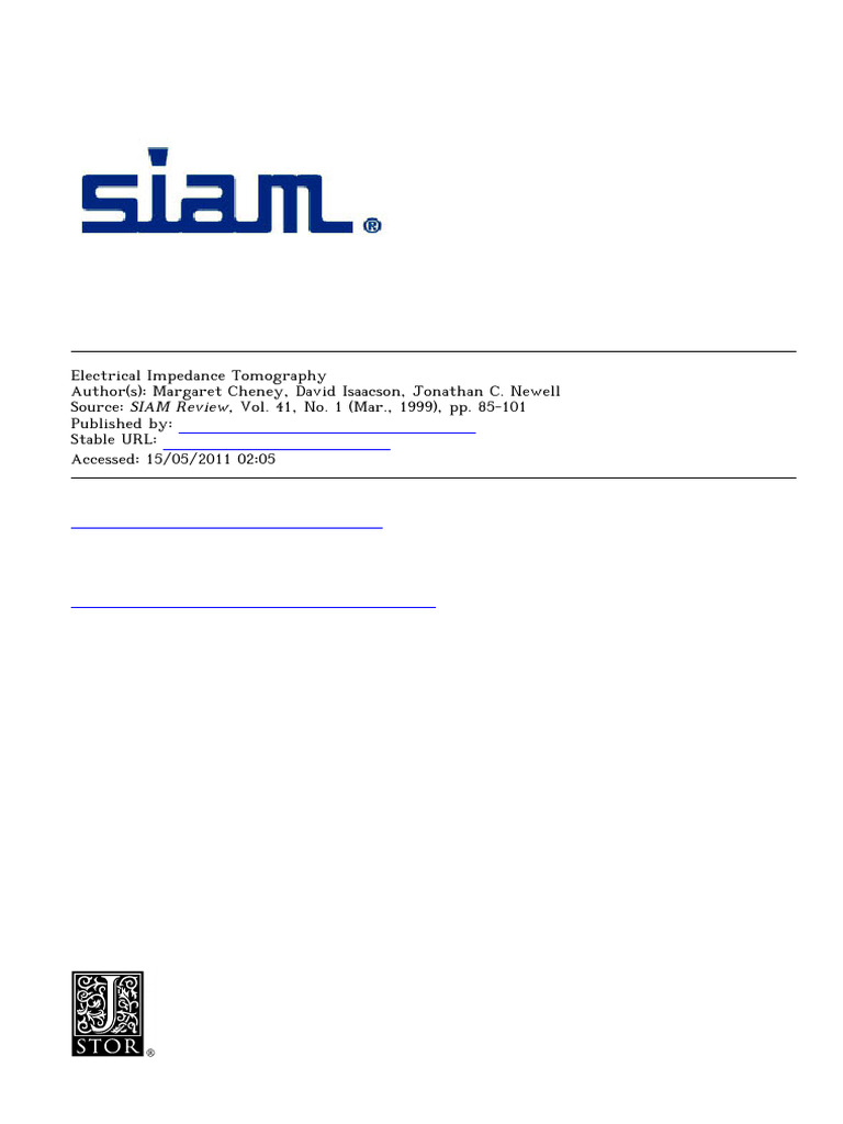 Electrical Impedance Tomography | PDF