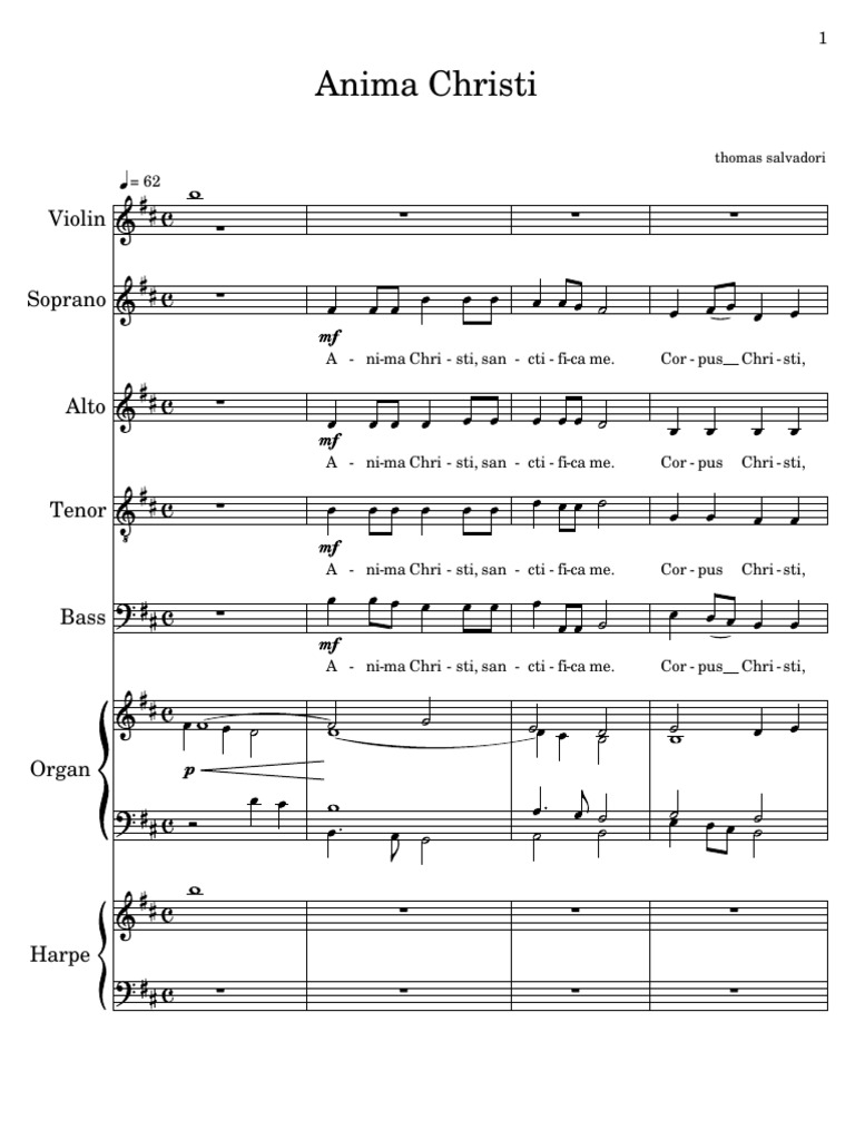 Anima Christi: Partitura Musical | PDF