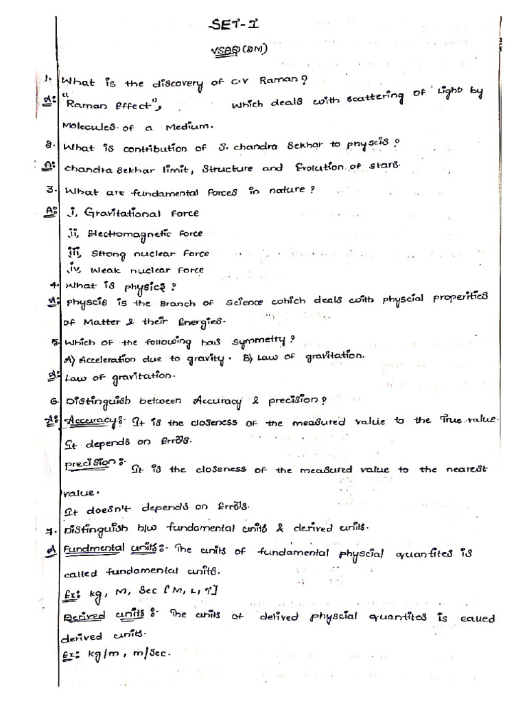 Set 01 Answers | PDF