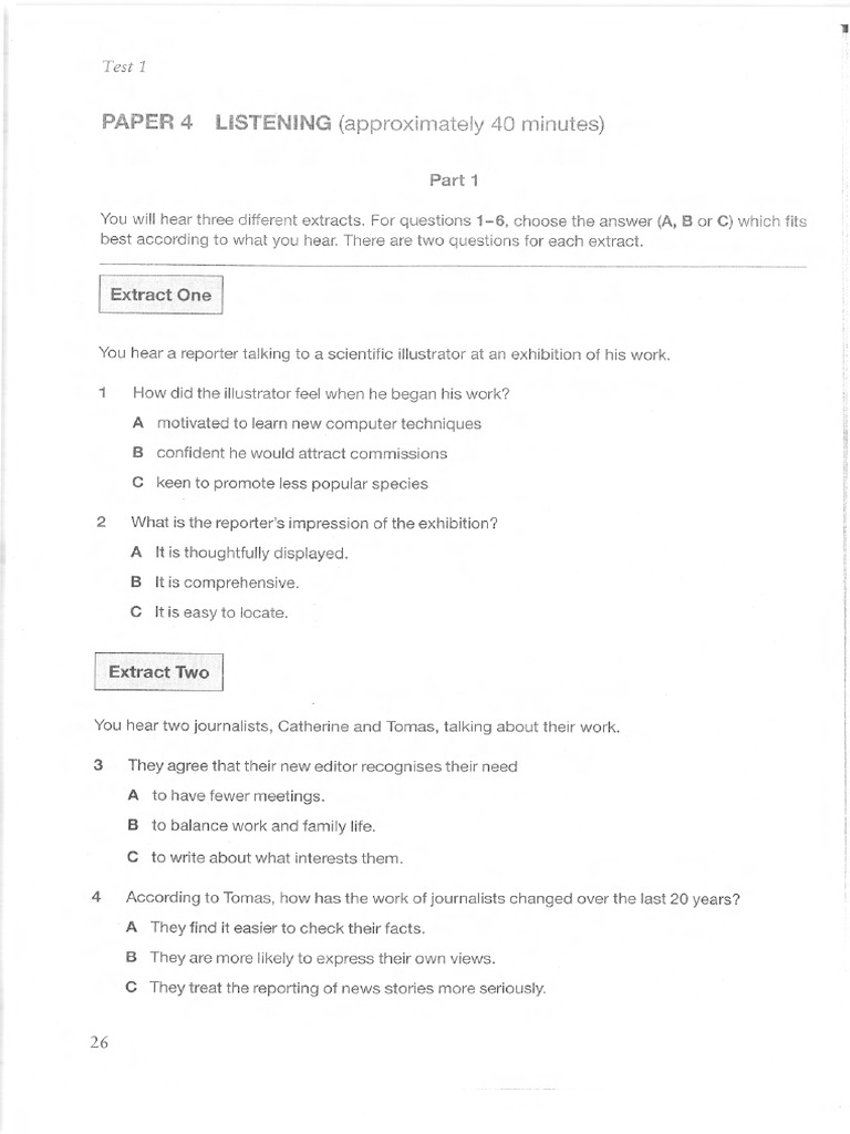 Cae - 4 Listening (Answer + Script) | PDF