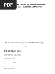 How Do I Love Thee (Sonnet 43) by Elizabeth Barrett Browning MCQs Quiz _ Questions and Answers - Literary Legacies