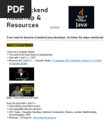 Java Backend RoadMap | PDF | Spring Framework | Java (Programming Language)