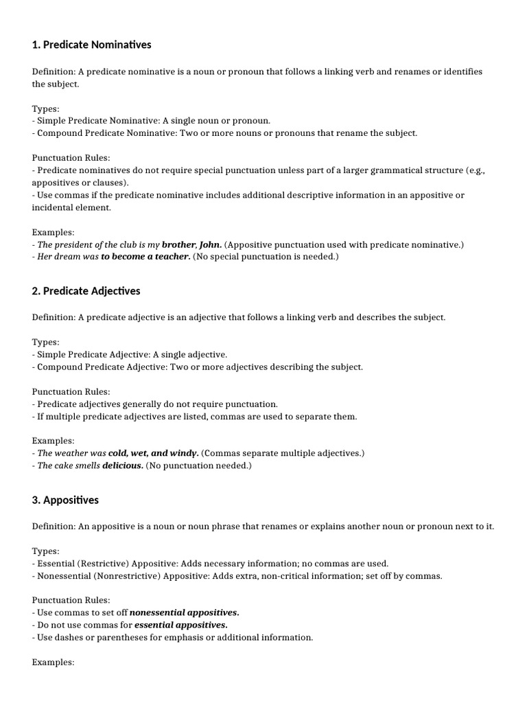 english-grammar-test-2-review-sheet-pdf-adjective-predicate-grammar