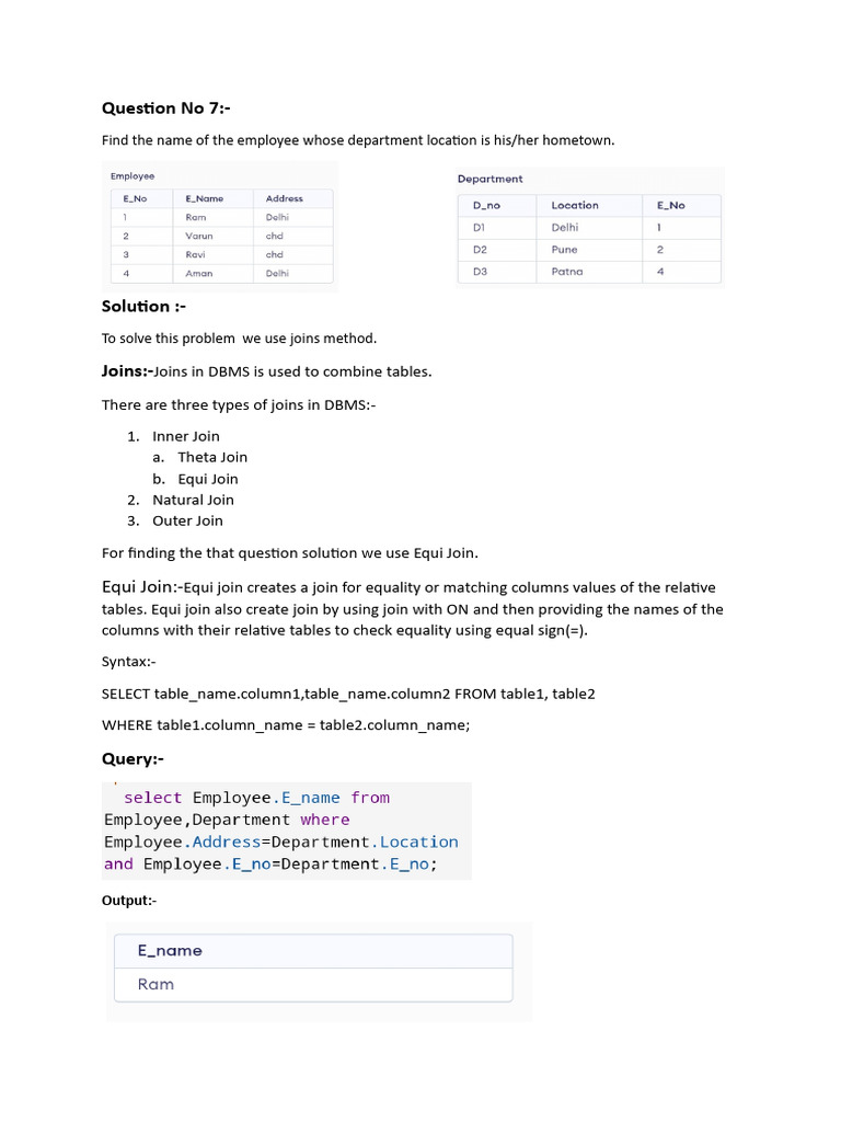 SQL Joins and Primary Key Concepts | PDF