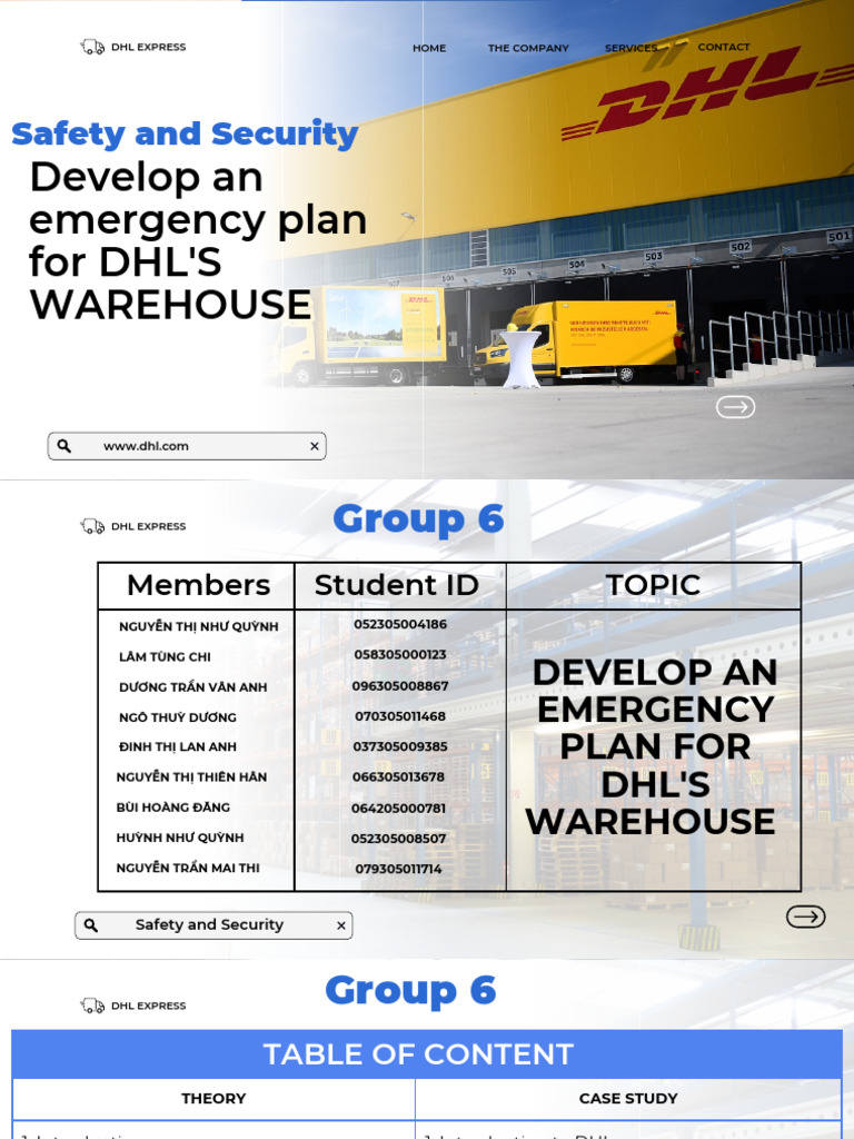 Emergency Plan for DHL Warehouse | PDF | Emergency Management | Supply ...