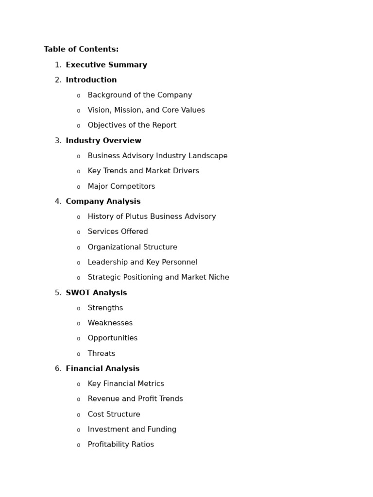 Plutus Business Advisory Report Overview | PDF | Corporate Social ...
