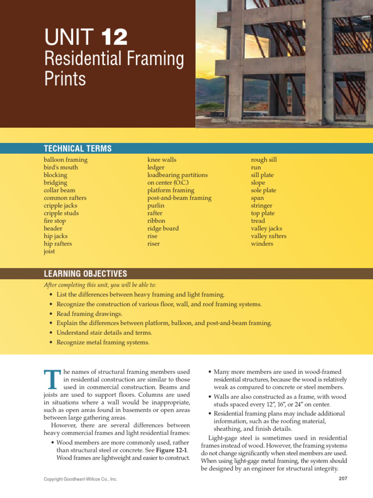 Understanding Residential Framing Systems | PDF | Framing (Construction ...