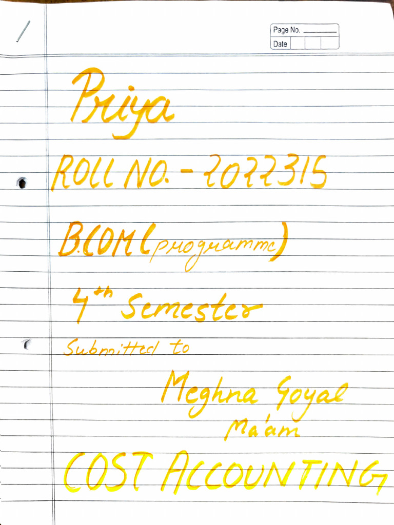 Cost Accounting (Cs Study Bcom | PDF