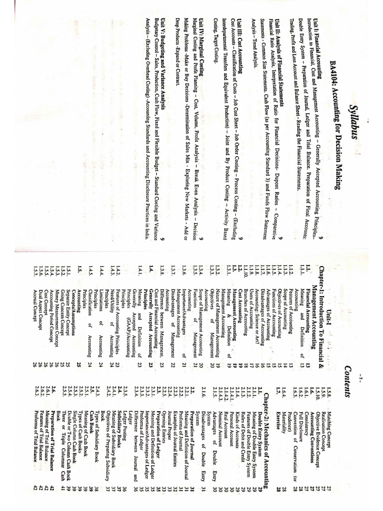 BA4104 - Accounting For Decision Making Full Book | PDF