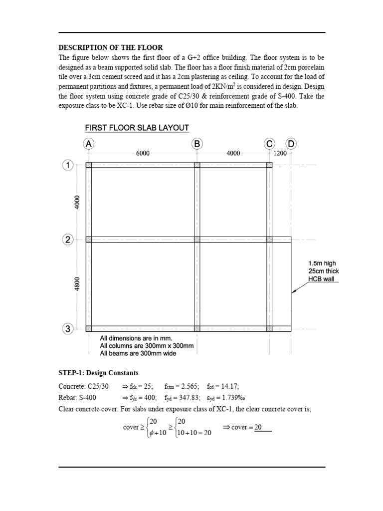 Solid Slab Design for G+2 Office Building | PDF | Beam (Structure ...